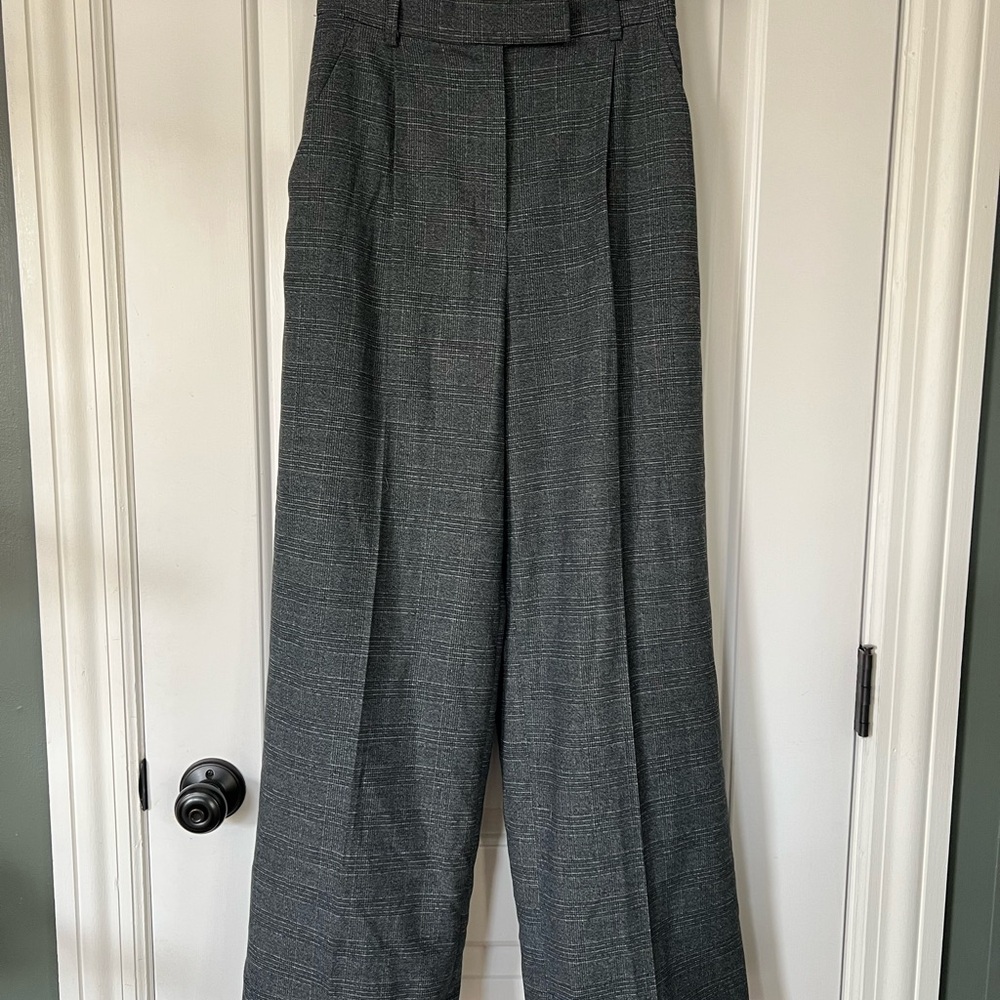 Gray Zara Women's Wide-Leg Pants